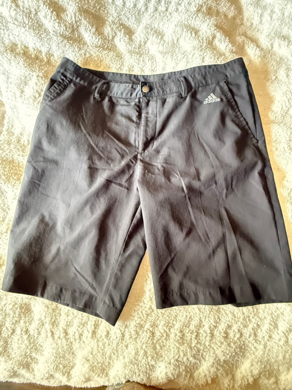 Adidas Men’s Black Athletic Golf Shorts with Logo